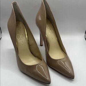 Jessica Simpson Glossy Caramel Colored Heels